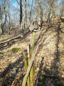 Rögtönzött oltár Csontasszonynak, mindent ott hagytam. csak felépített módon.